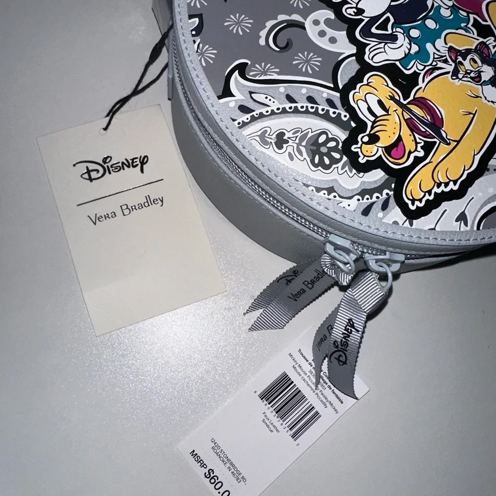 Vera Bradley Disney Mickey Mouse Whimsy Cosmetic Bag | Piccadilly Paisley | NWT